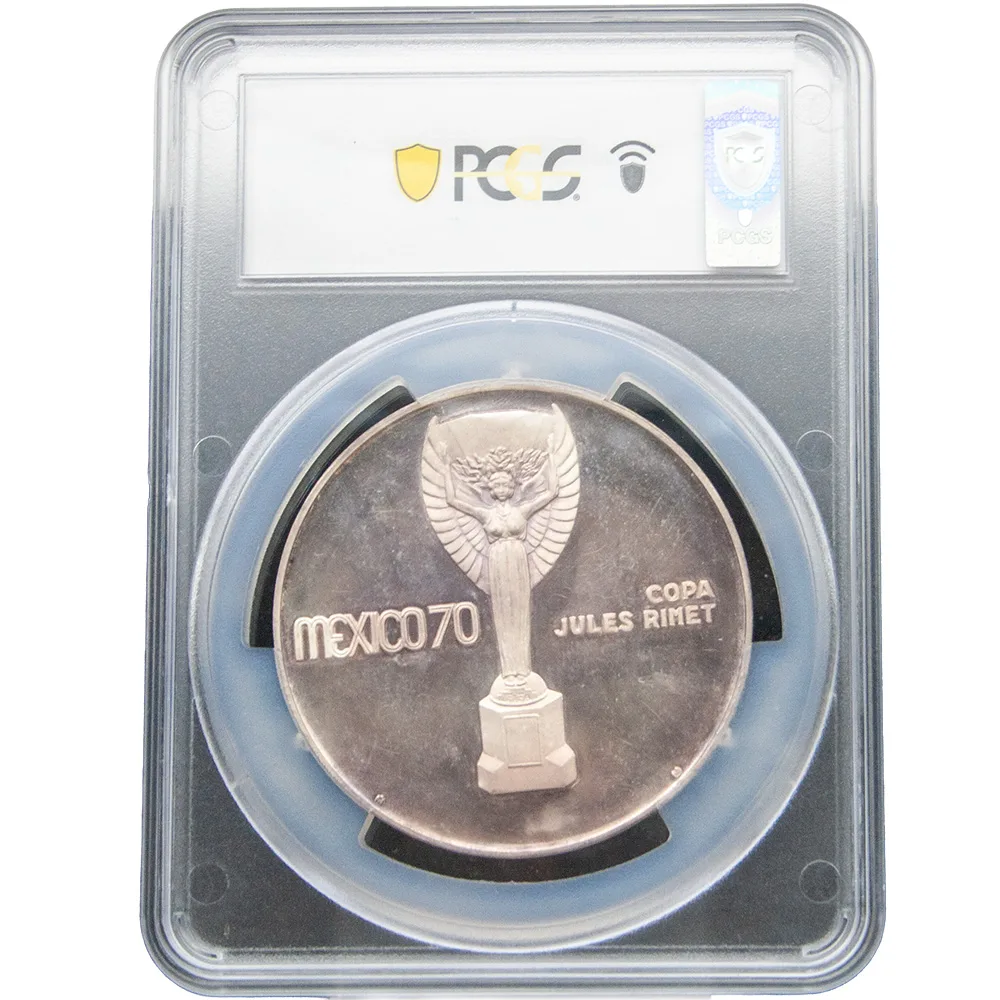 1970 Mexico IX FIFA World Cup 65 MM AG PCGS PF 63 DCAM