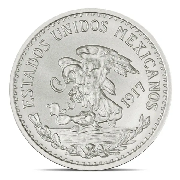 1917 Mexico 20 Pesos Round 1 oz .999 Silver - Image 2