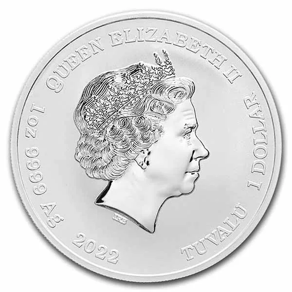 2022 Tuvalu 1 oz Silver Gods of Olympus BU (Athena) - Image 2