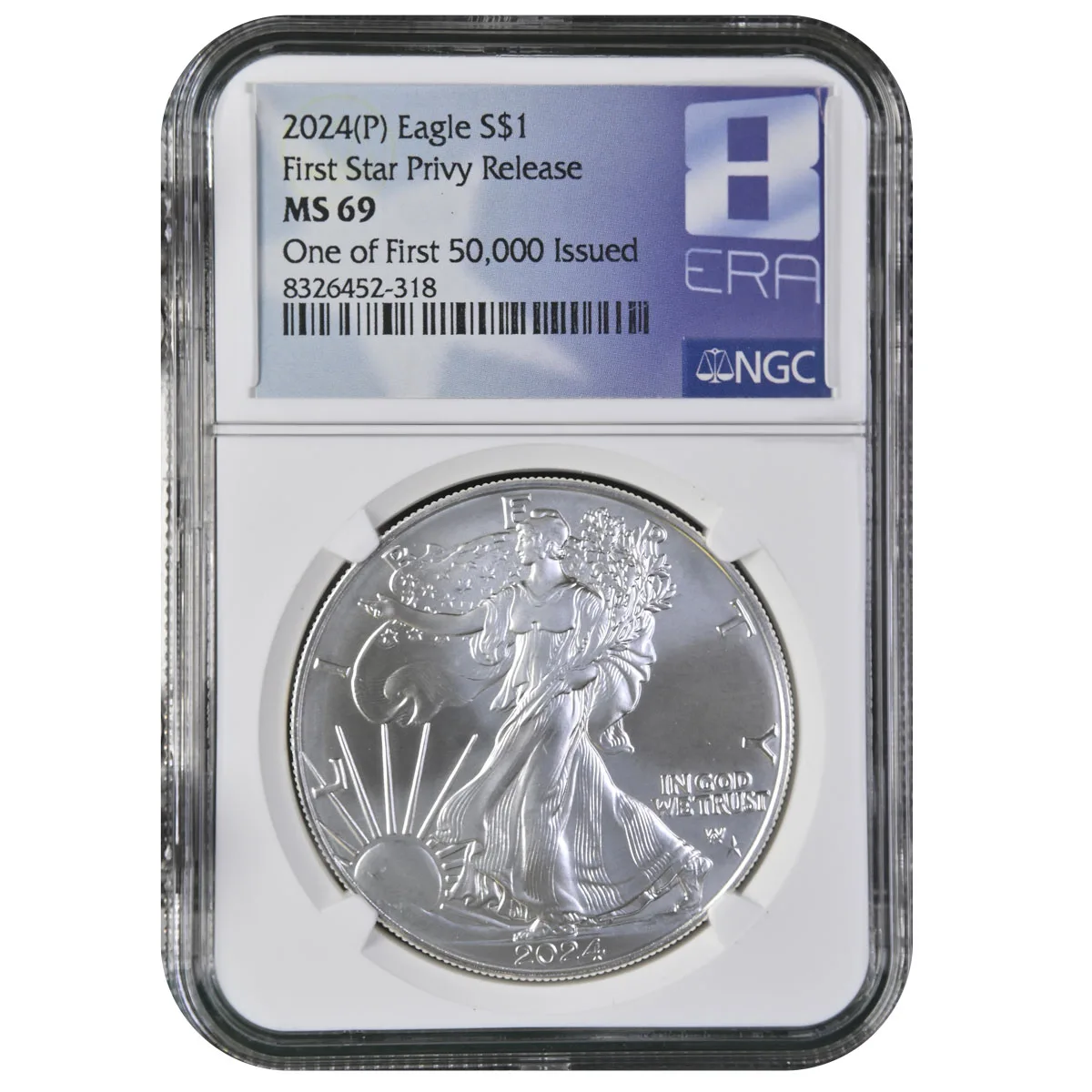 2024-P Silver Eagle First Star Privy NGC MS69