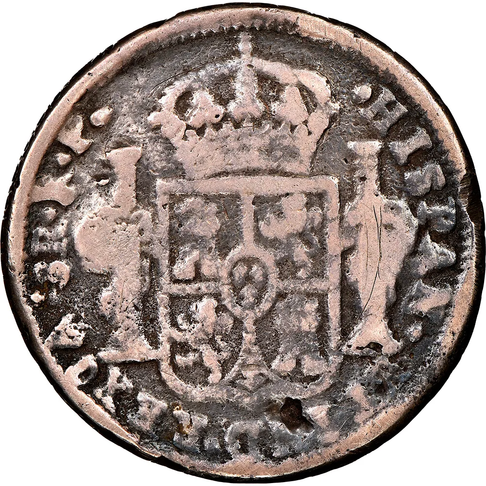 1812-CA RP Mexico 8 Reales Royalist Coinage T & Pomegranate C/M NGC VF Details