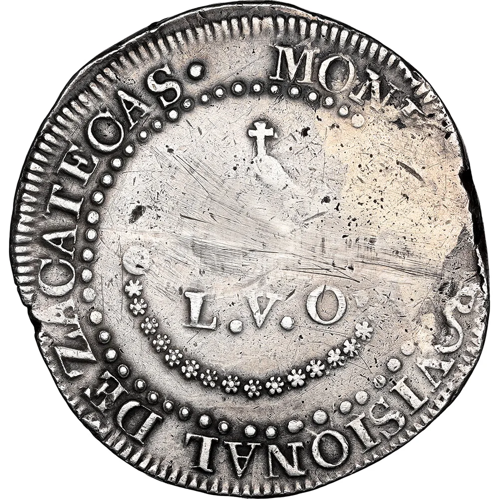 1811-LVO Zacatecas Local Royal Arms Ferdinand VII Provisional 8 Reales NGC AU Details
