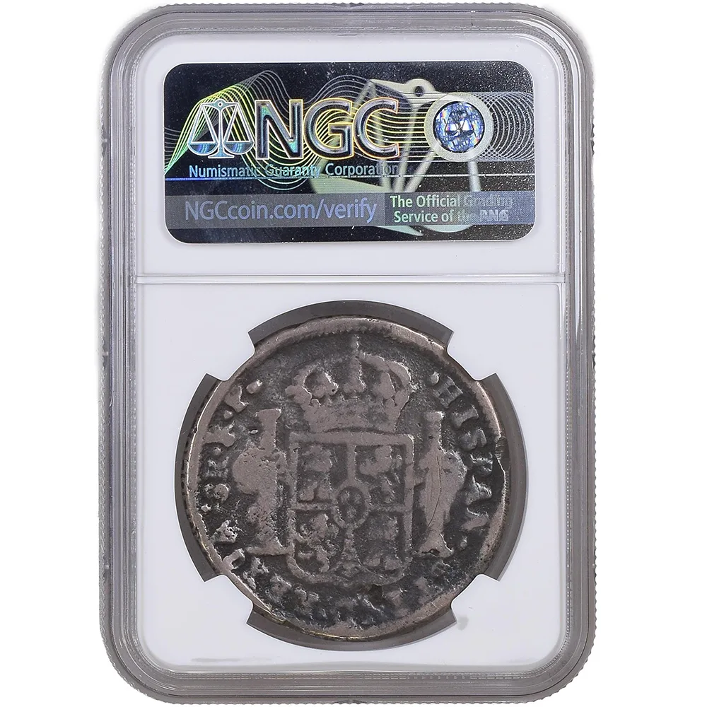 1812-CA RP Mexico 8 Reales Royalist Coinage T & Pomegranate C/M NGC VF Details