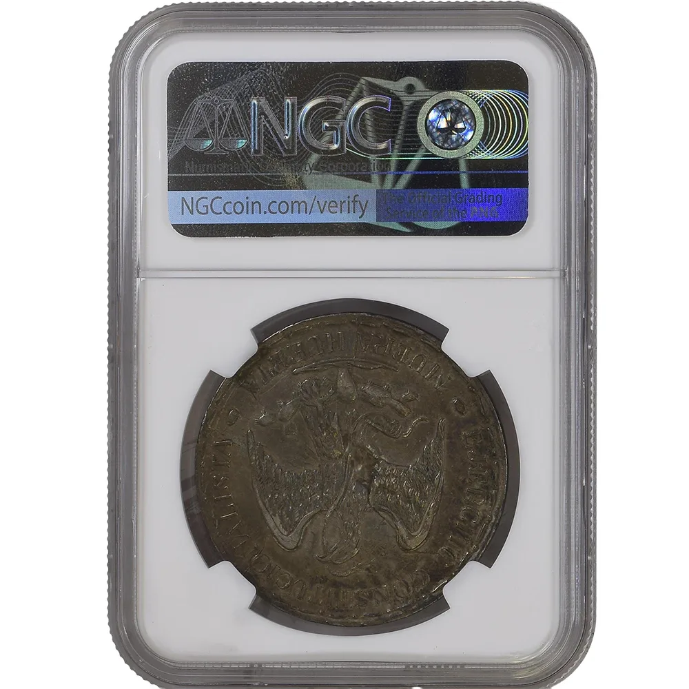 1914 Mexico Muera Huerta Peso Durango Dot Dash Border NGC AU 55