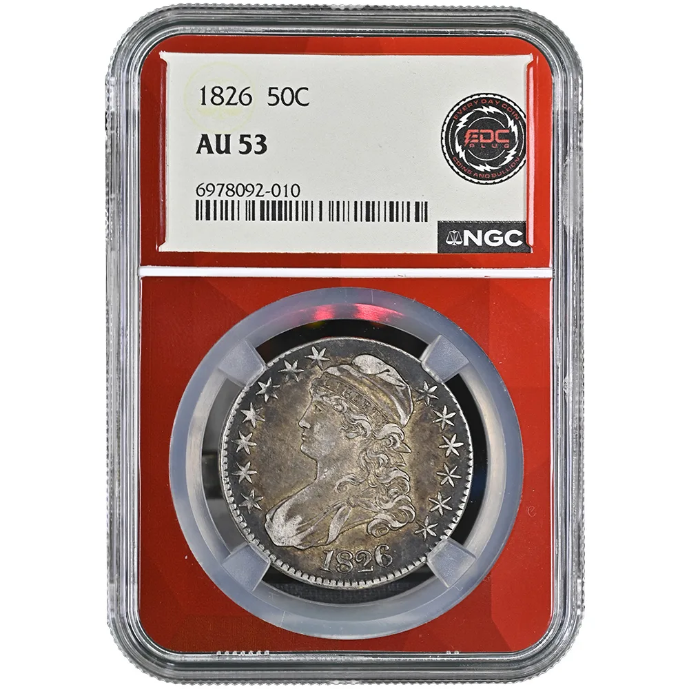 1826 50C Capped Bust Half Dollar NGC AU 53