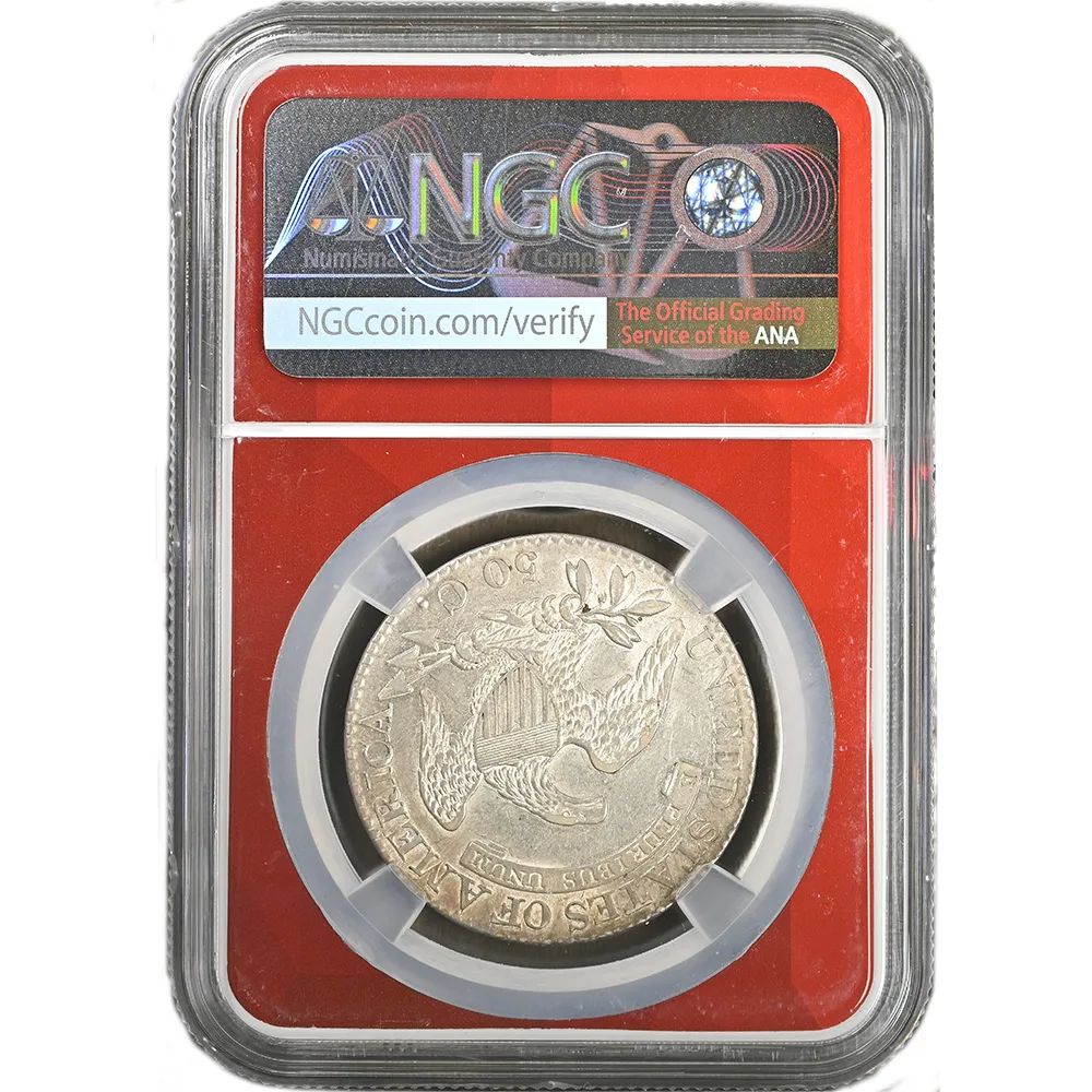 1825 50C Capped Bust Half Dollar NGC AU 55