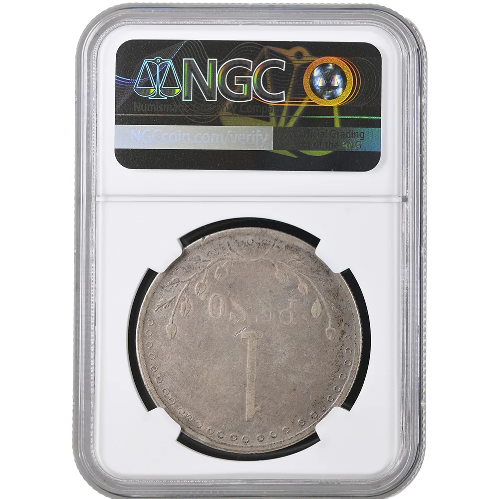 1913 Mexico Chihuahua Hidalgo Del Parral Peso "1 Above Peso" NGC XF 45