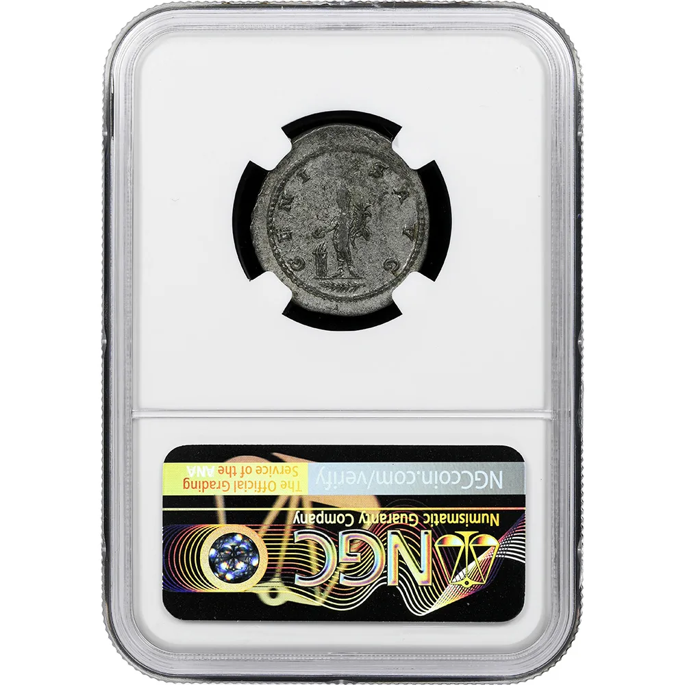 Roman Empire Gallenius BI Double-Denarius Silvering AD 253-268 NGC CH VF - Image 2