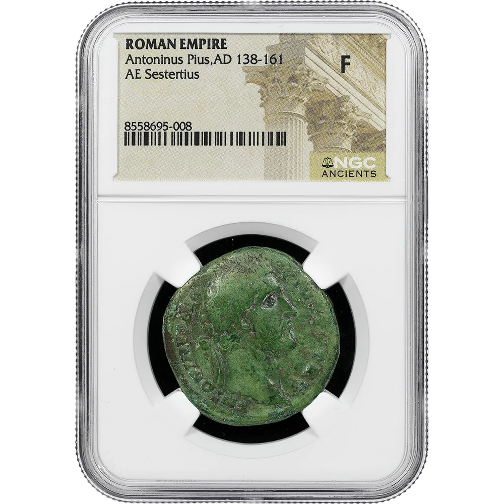Roman Empire Antoninus Pius AE Sestertius AD 138-161 NGC Fine