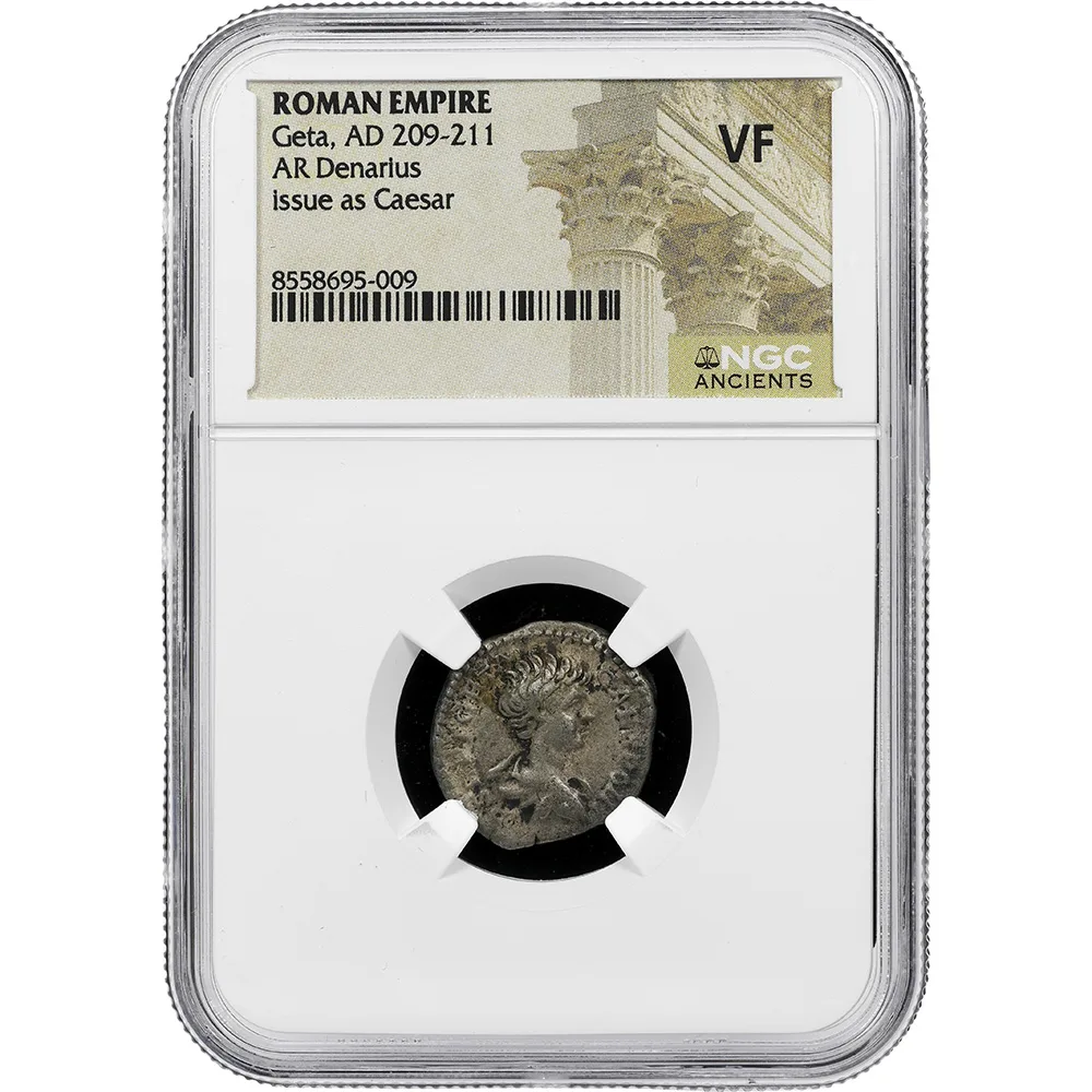 AD 198-217 Roman Empire Caracalla AR Denarius RIC 5 NGC VF
