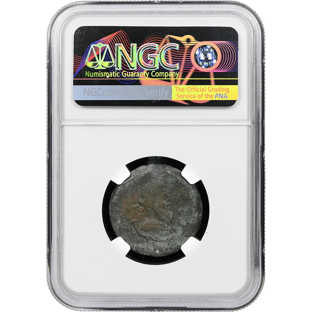 41-54 AD Roman Empire Egypt,Alexandria Claudius Yr.11 AE Diabol NGC Fine - Image 2