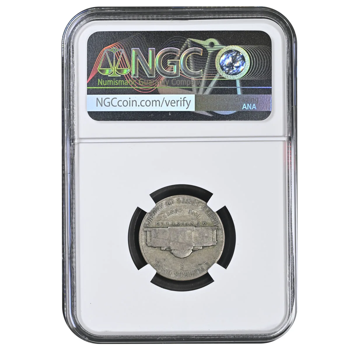 1945 5C War Nickel World War II NGC Genuine - Image 2