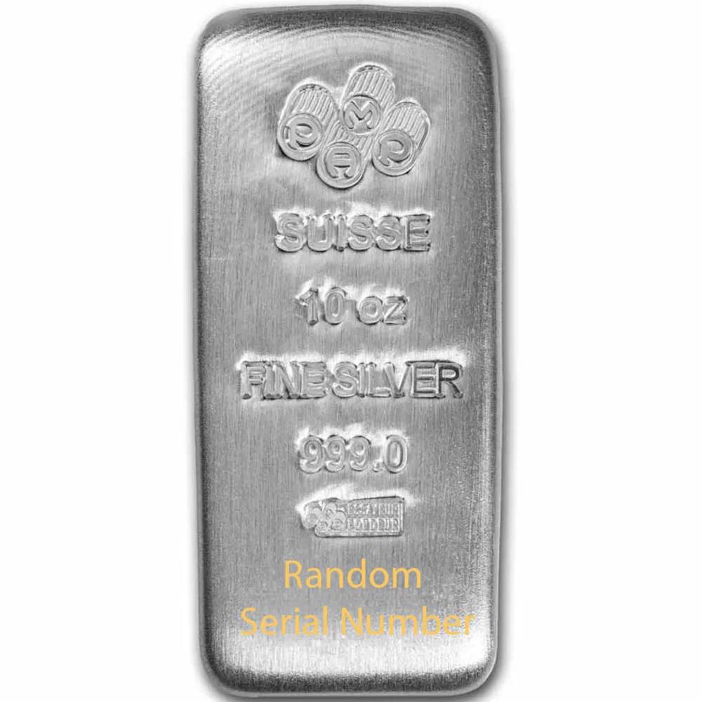 10 oz Silver Bar - PAMP Suisse (Serialized)