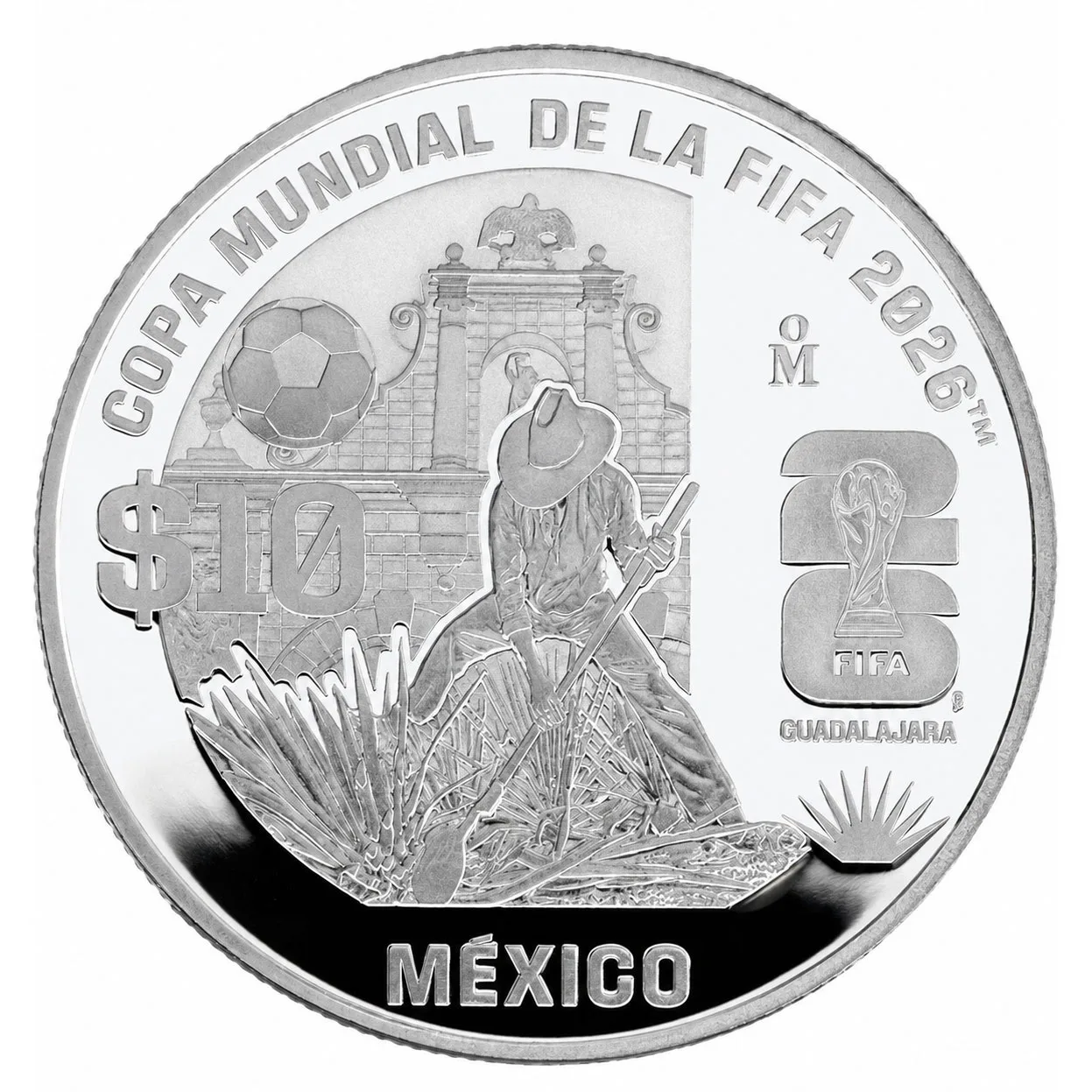 FIFA World Cup 2026 Guadalajara Silver Coin 10 Pesos