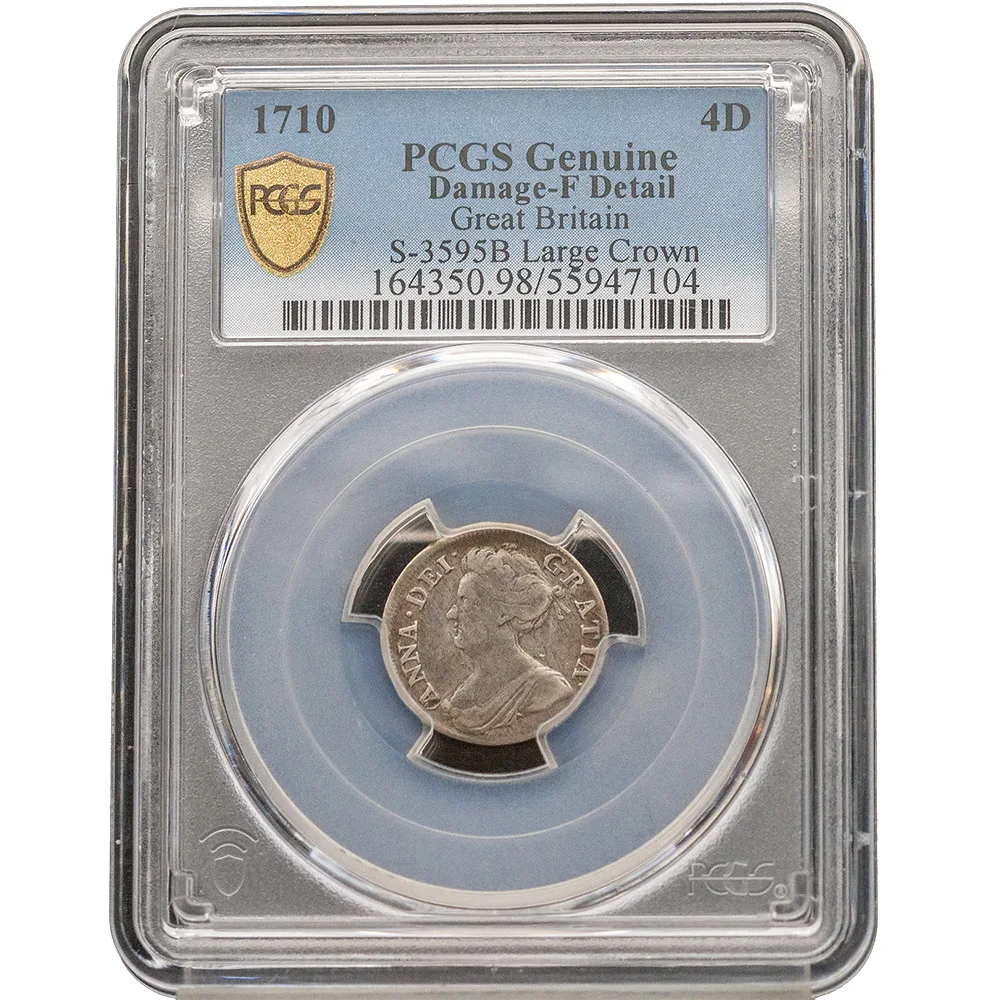 1710 4 Pence Great Britain PCGS Fine Detail S-3595B