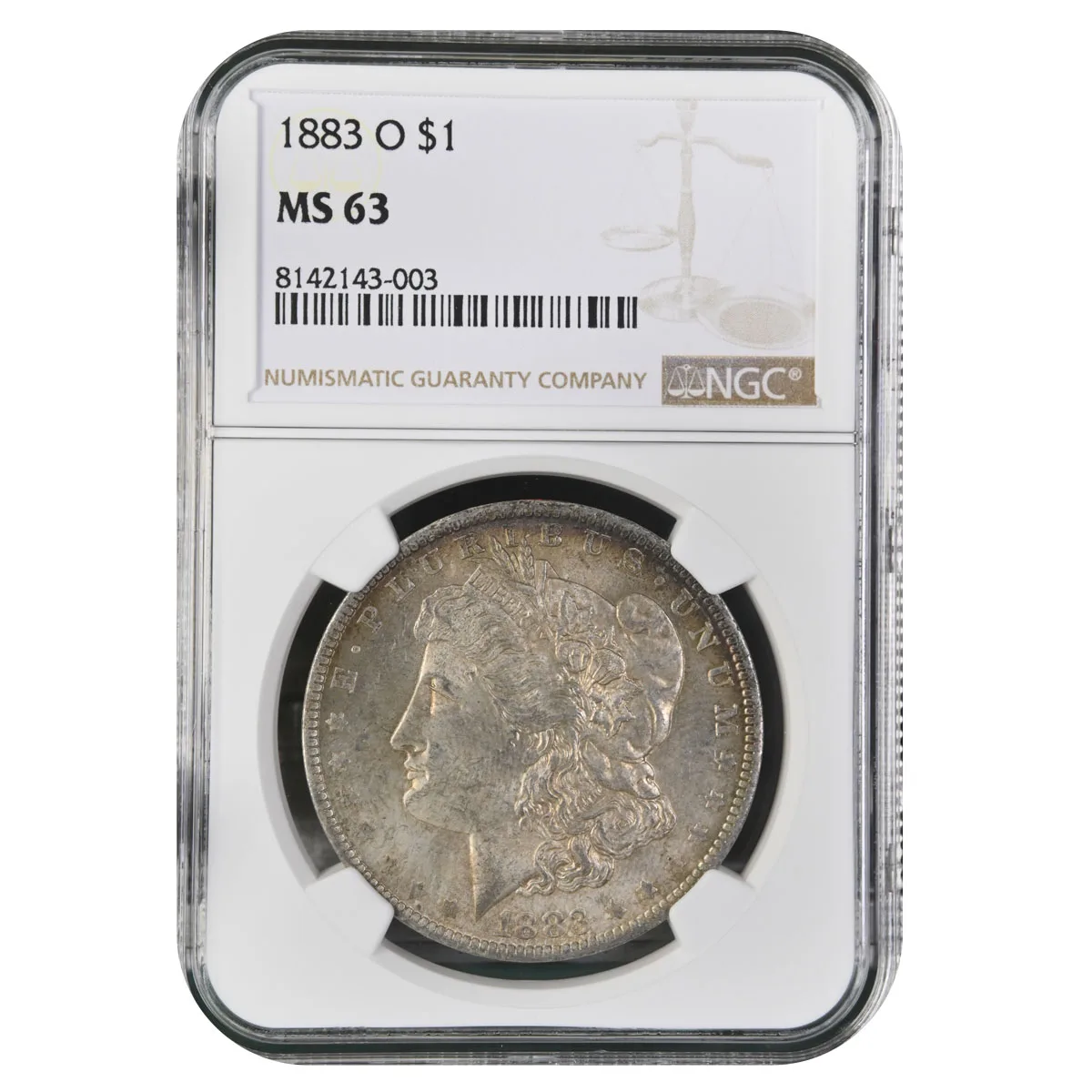 1883-O $1 Morgan NGC MS63