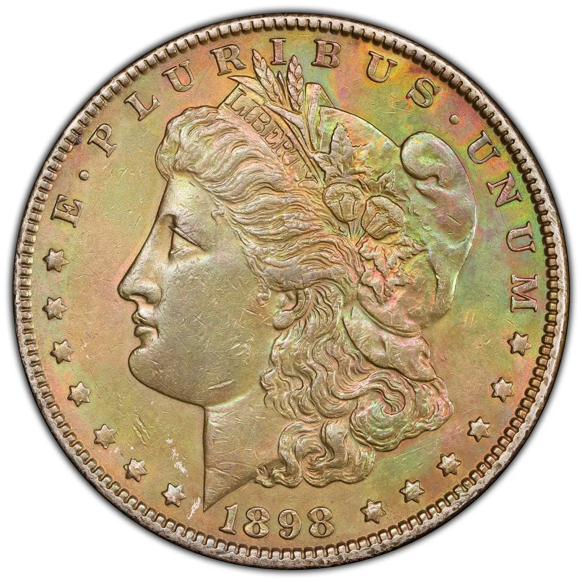1898 $1 Morgan Dollar PCGS AU Detail- Toned