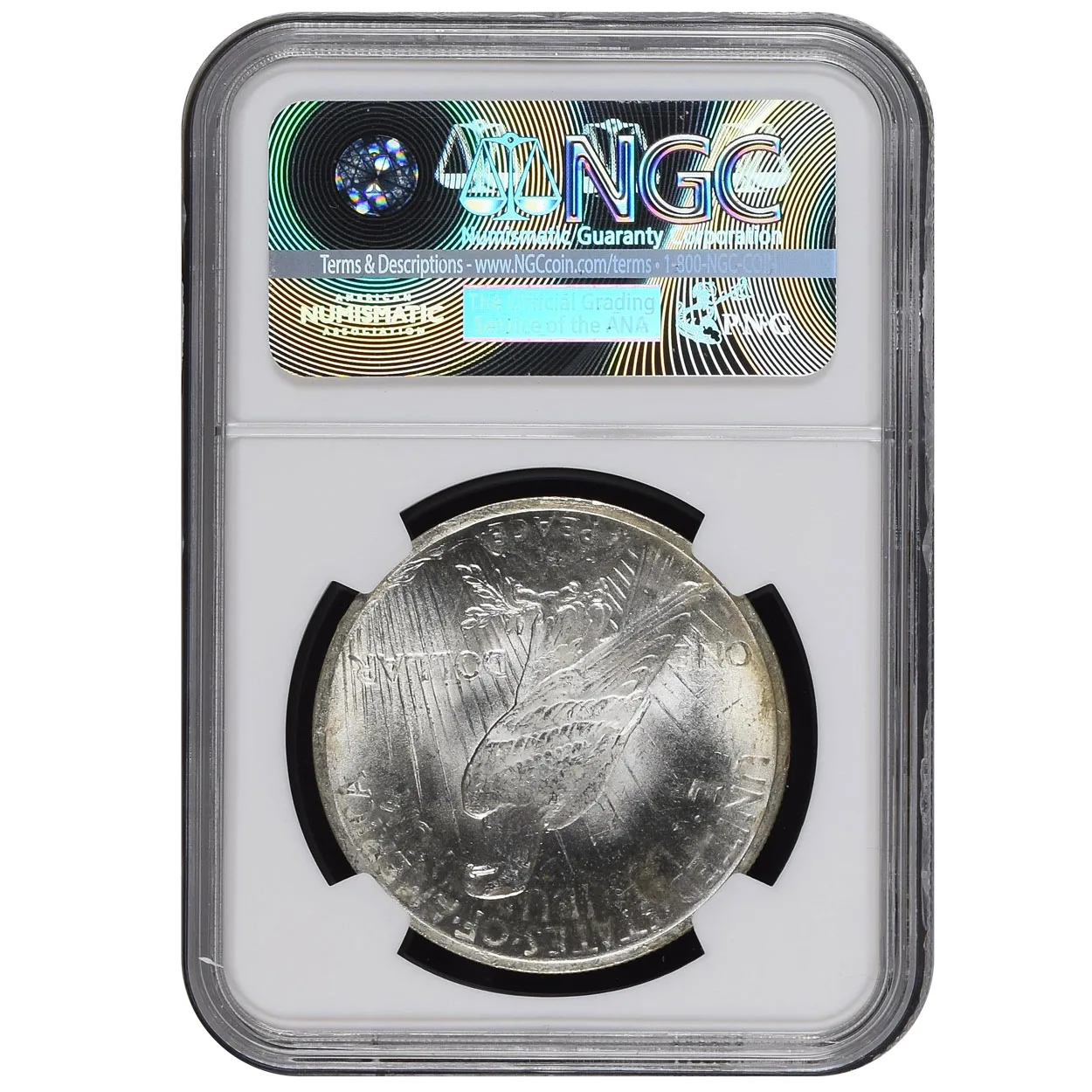1924 $1 Peace Dollar NGC MS64 - Image 2