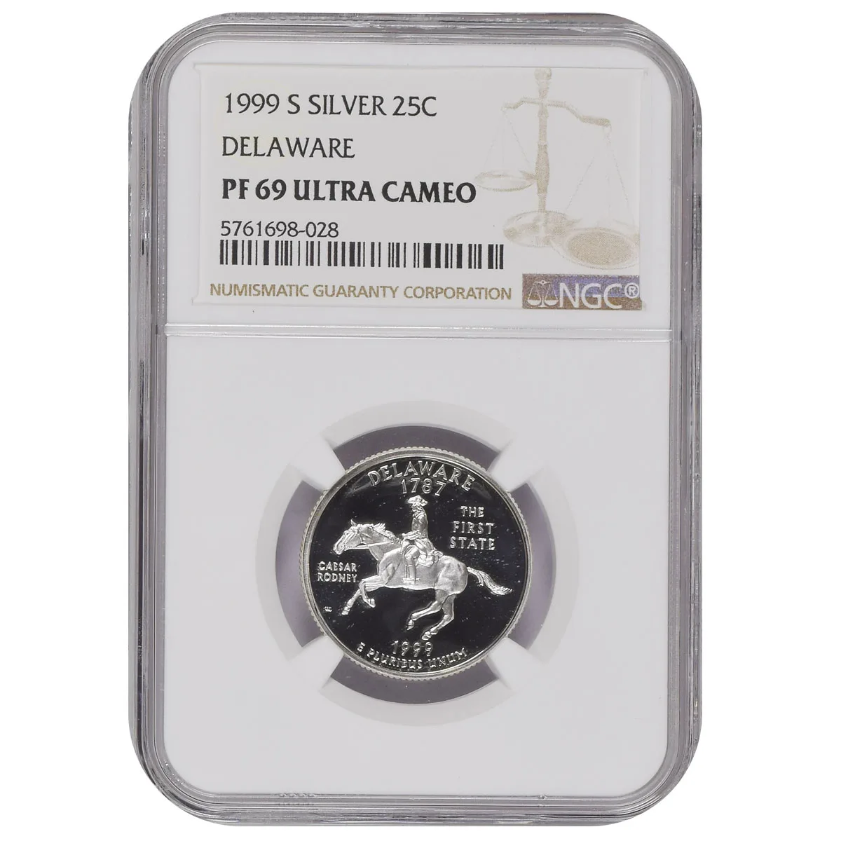 1999-S Delaware State Quarter Gem Silver NGC PF69