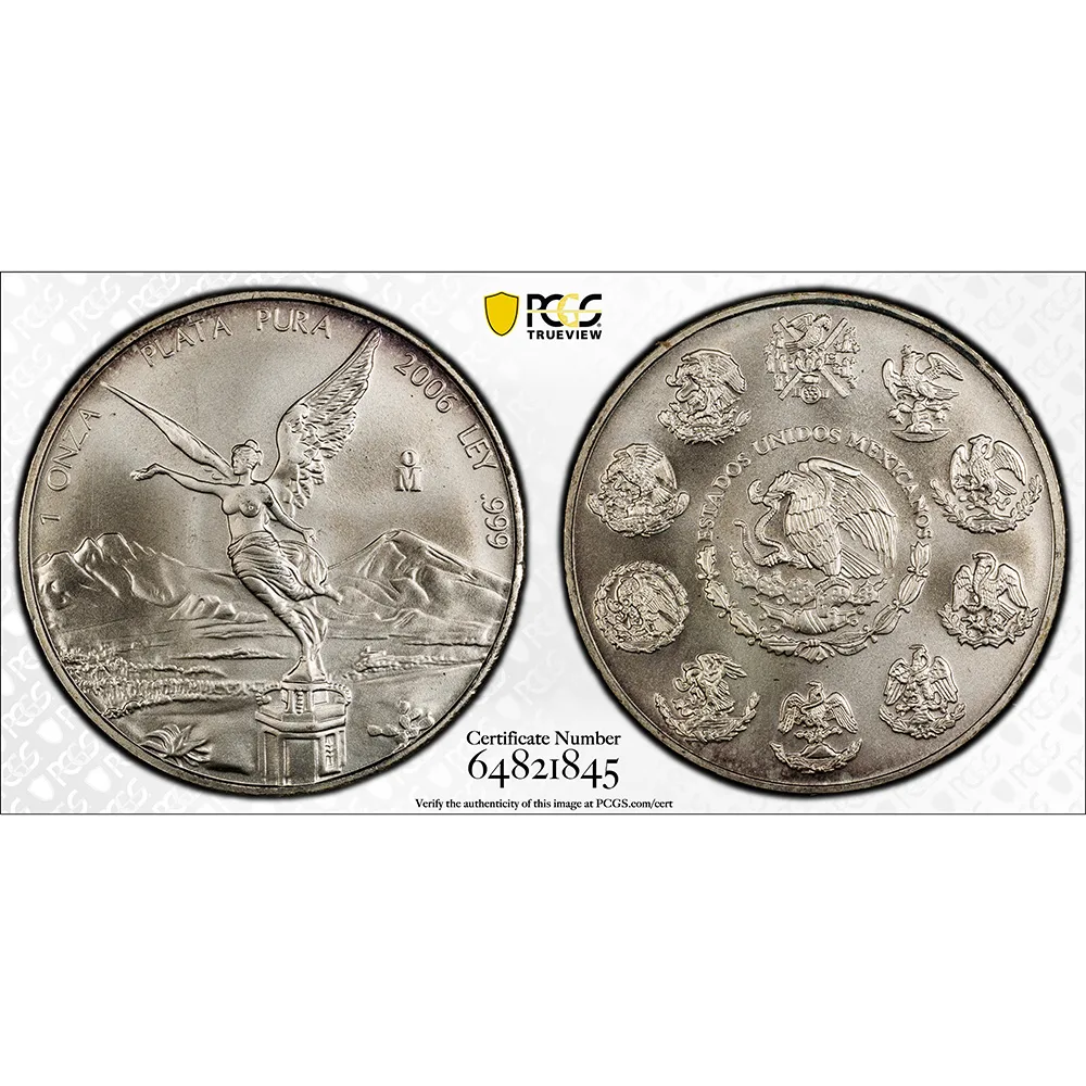 2006 Mexico 1 oz Silver Libertad PCGS MS 69