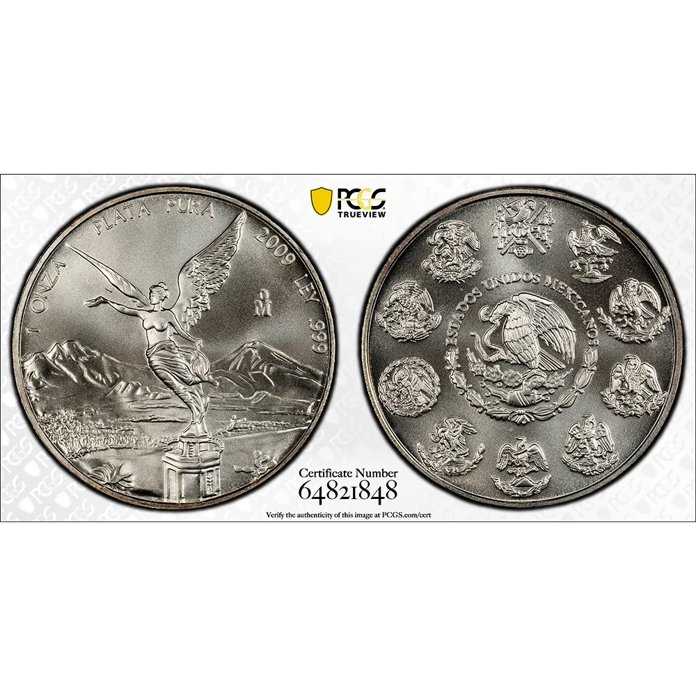 2009 Mexico 1 oz Silver Libertad PCGS MS 68