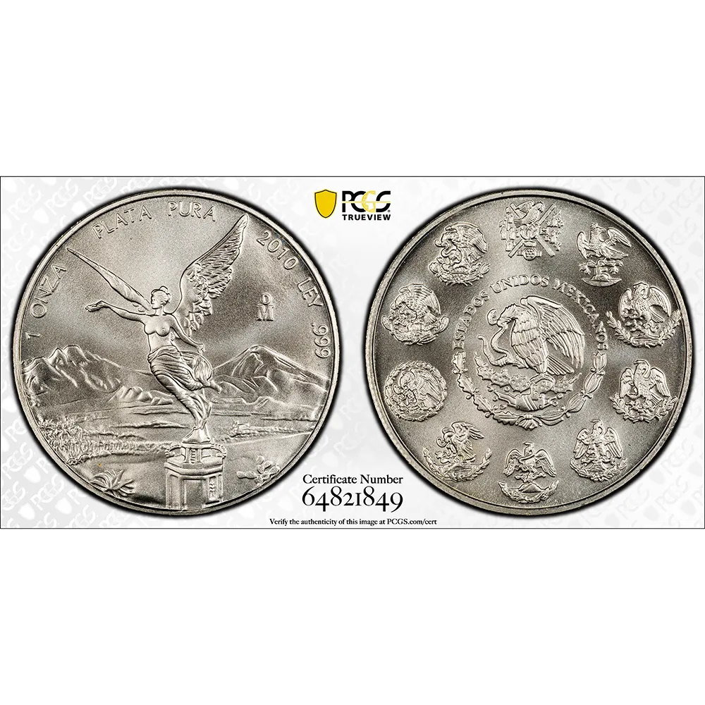 2010 Mexico 1 oz Silver Libertad PCGS MS 68