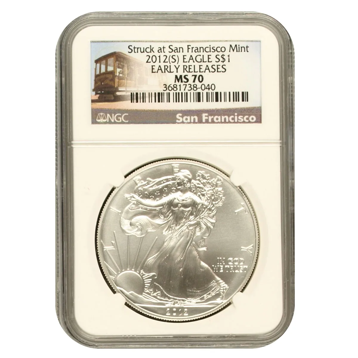2012 $1 American Silver Eagle NGC MS70