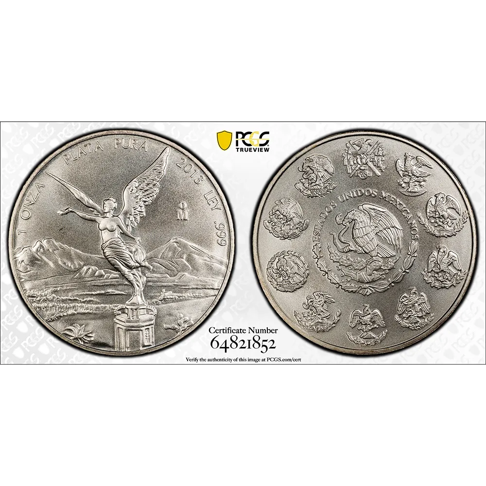 2013 Mexico 1 oz Silver Libertad PCGS MS 69