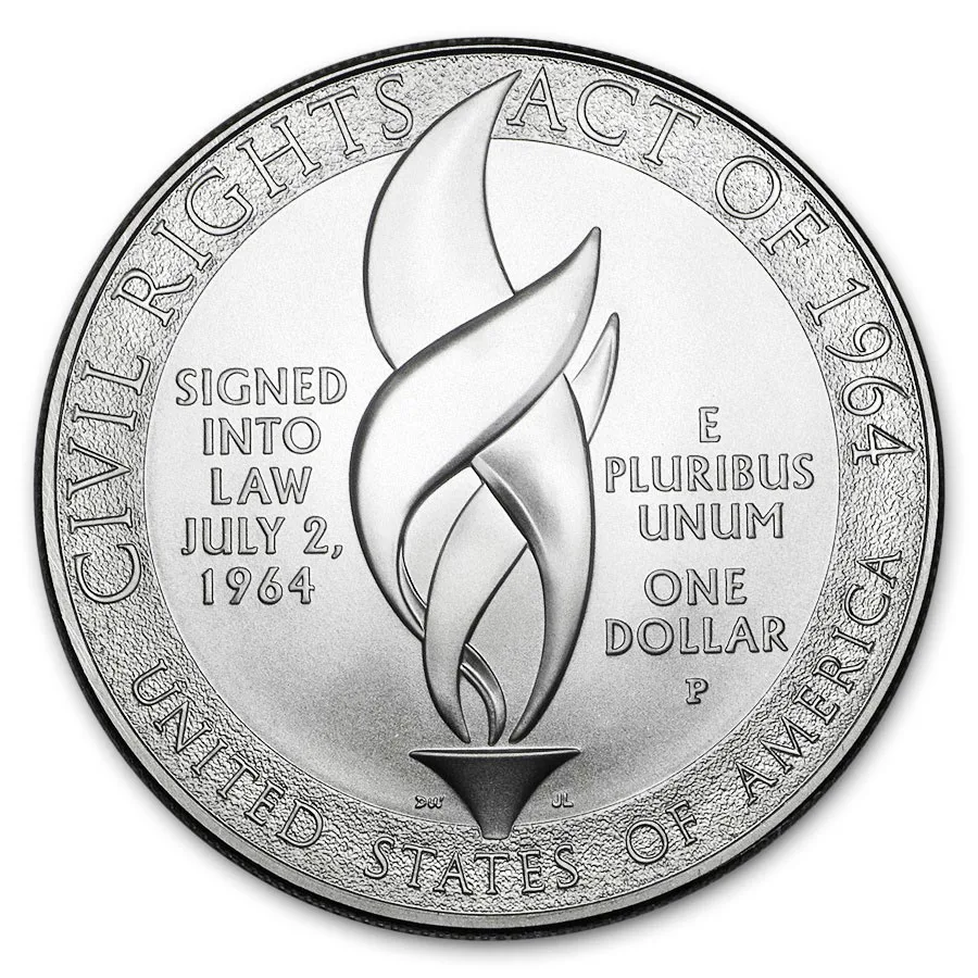 2014-P Civil Rights of 1964 $1 Silver Comm BU (w/Box & COA) - Image 3