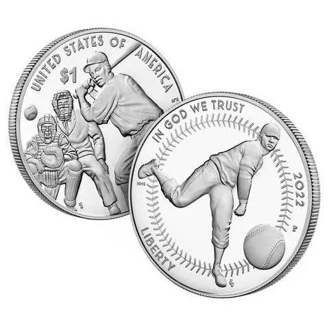 2022 Negro Leagues Baseball Proof Silver Dollar - Image 2