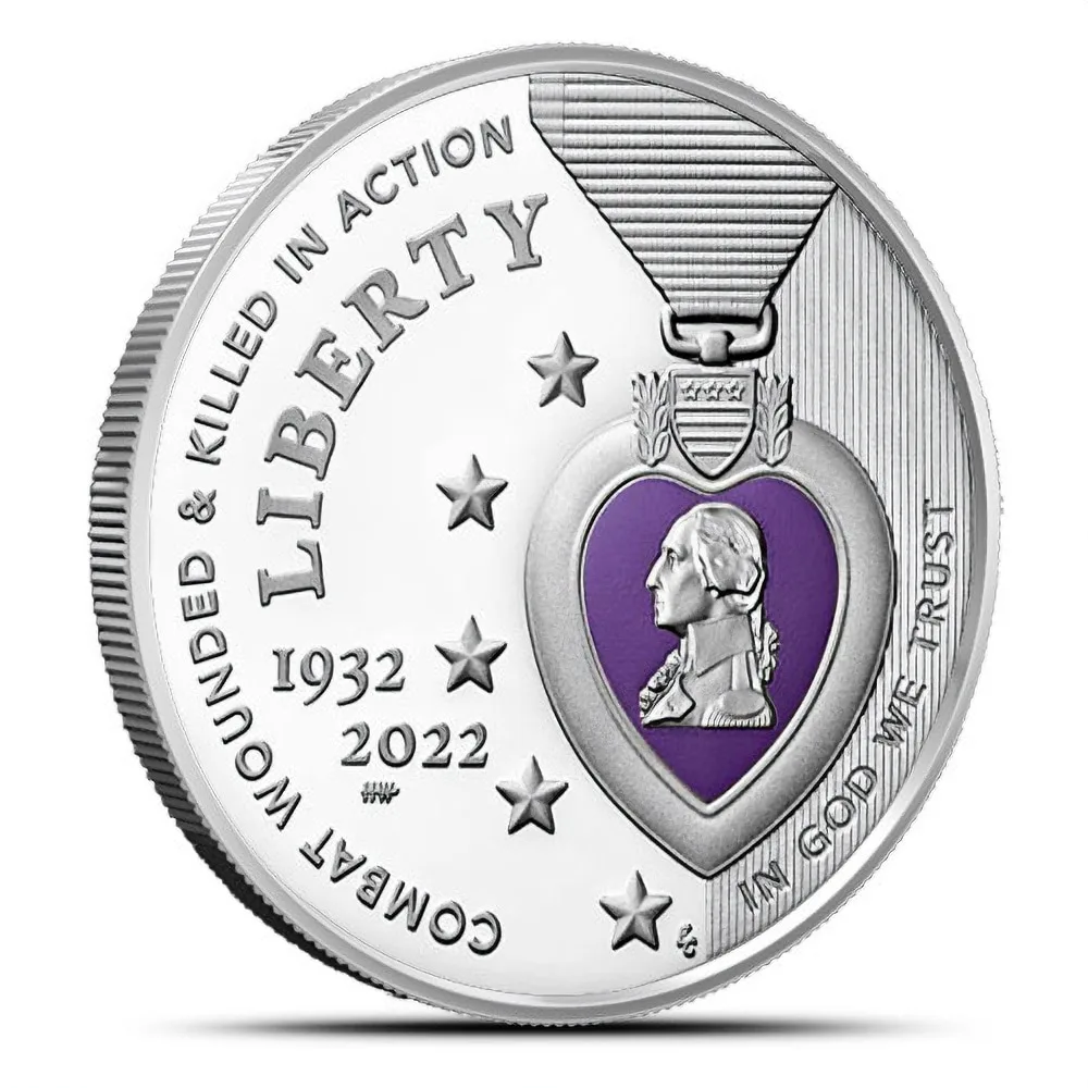 2022 National Purple Heart Hall of Honor Silver- Colorized - Image 2