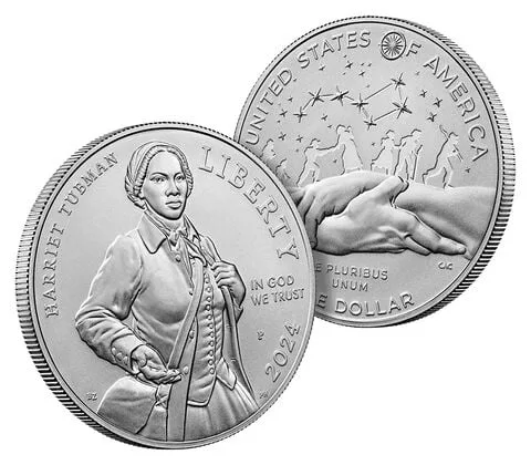 2024-P Harriet Tubman $1 UNC Silver (w/Box & COA) - Image 2