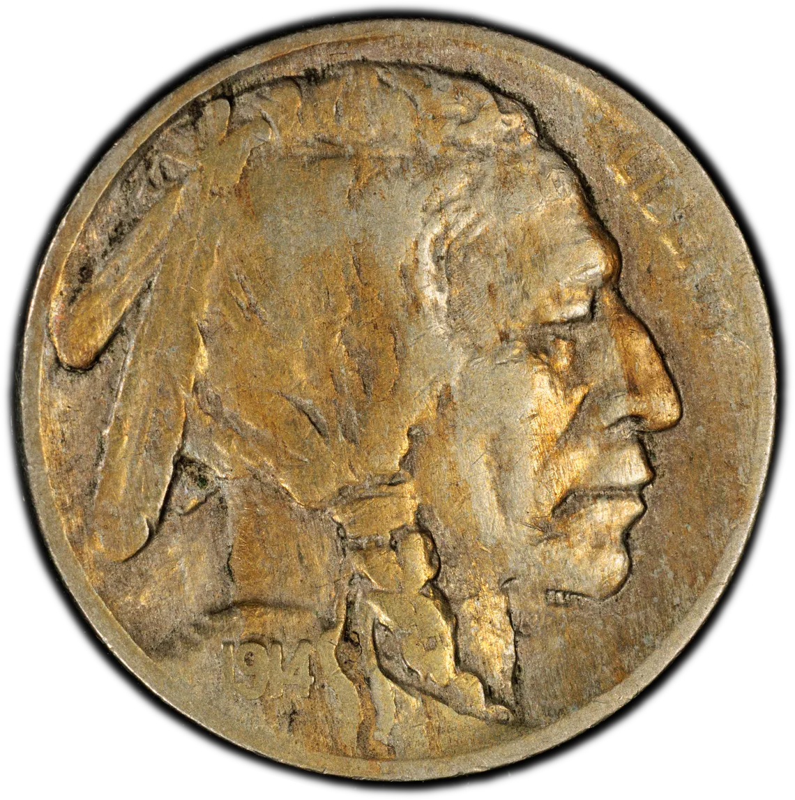 1914 5C Buffalo Nickel NGC VF25
