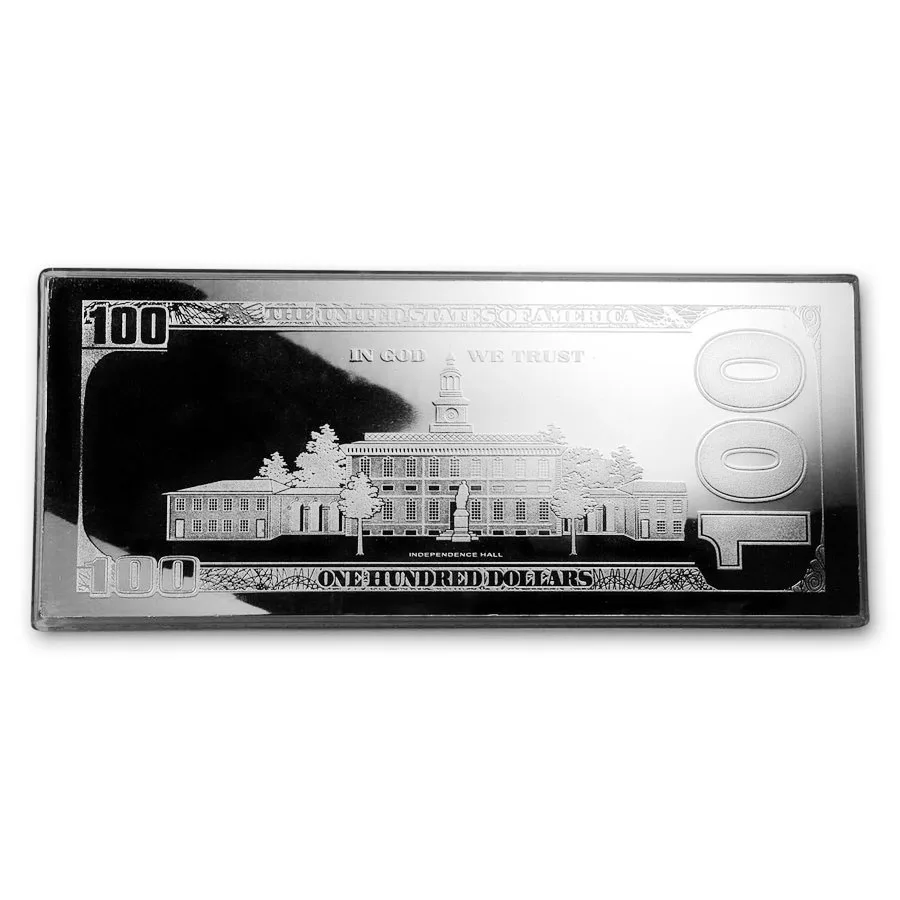 4 oz Silver Bar- 2019 $100 Bill (w/Box & COA) - Image 2