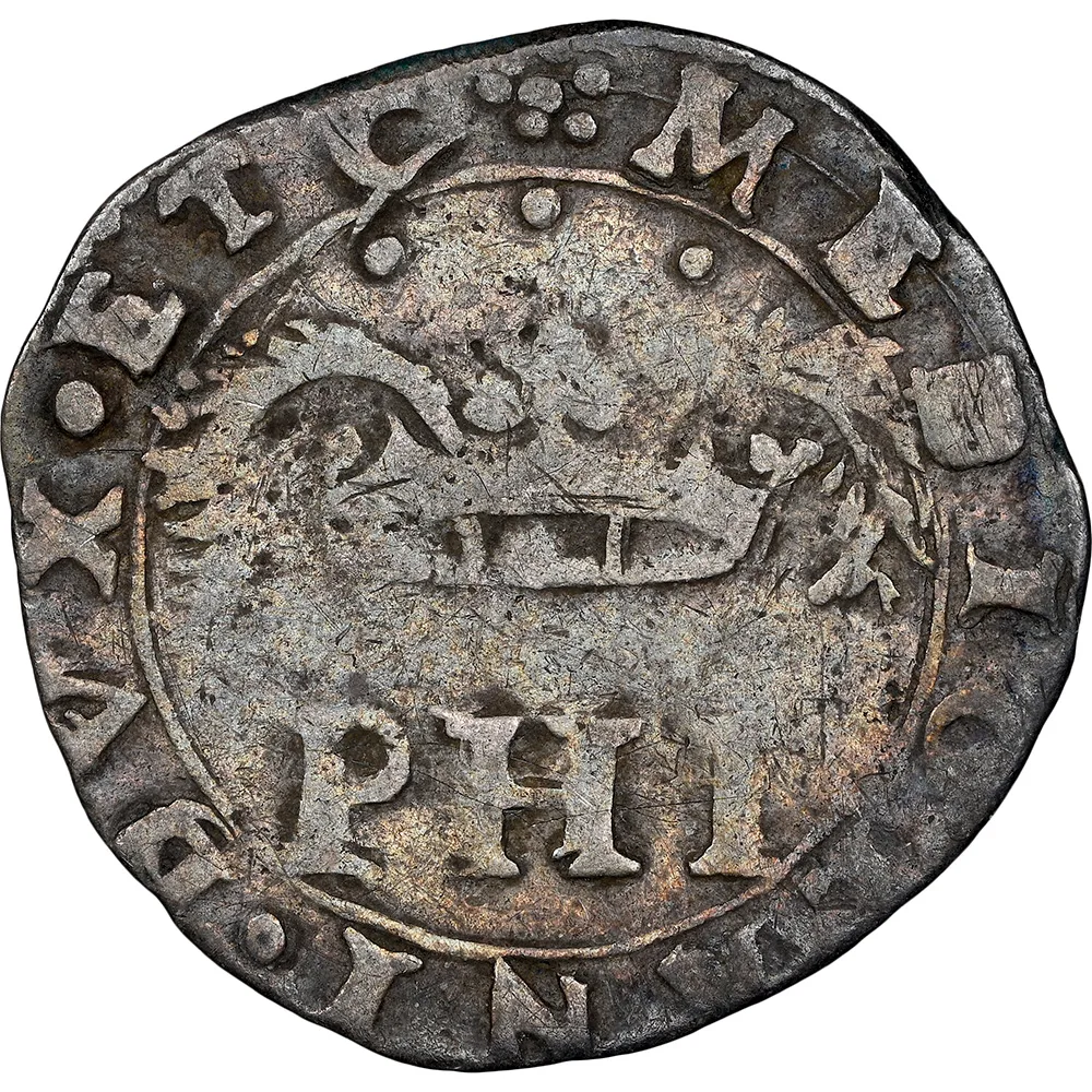 1556-1598 Italy Milan 5 Soldi Philip II NGC VG10