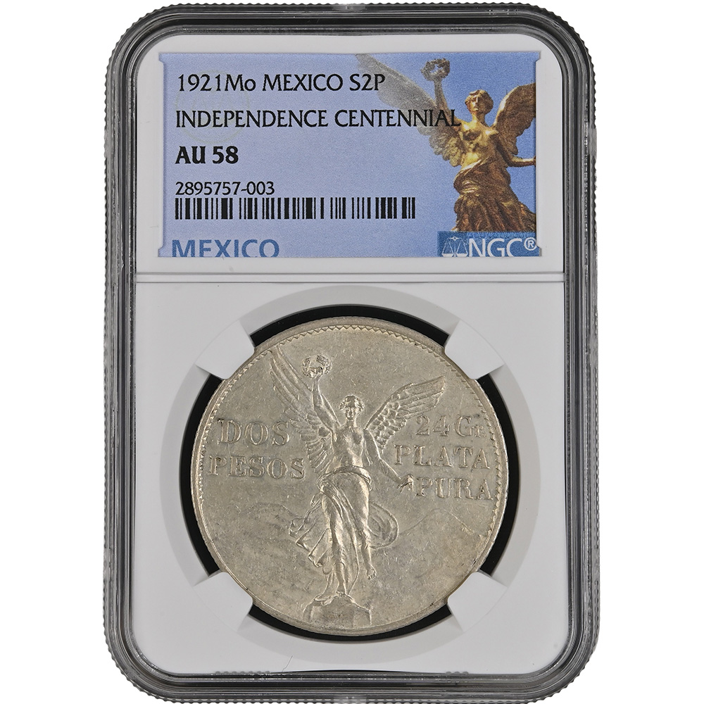 1921 Mexico Dos Pesos AU58 | CV Coins & Collectables