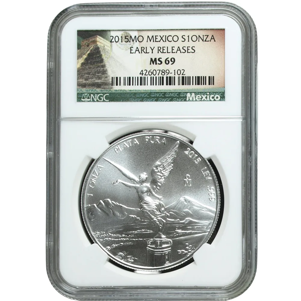 2015 Mexico 1 oz Silver Libertad NGC MS 69