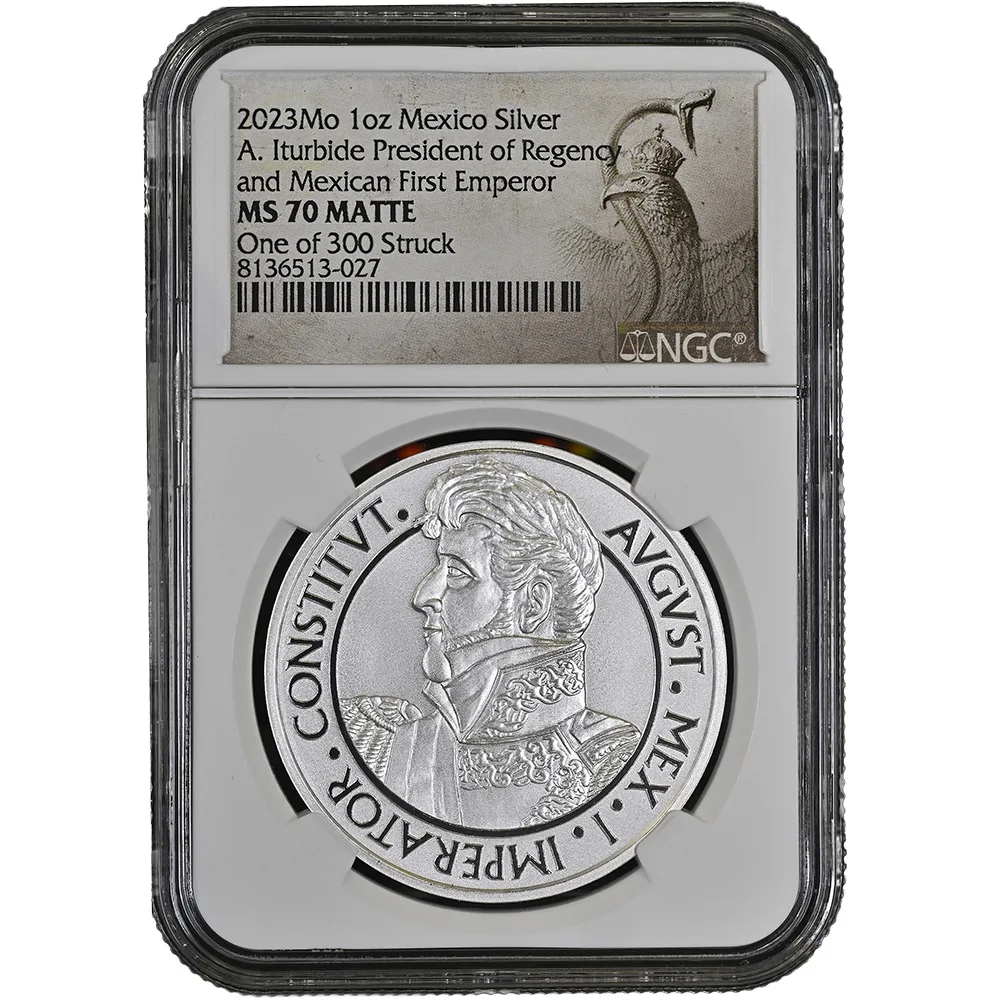 2023 Mo Mexico Silver Iturbide Medal NGC MS 70 MATTE
