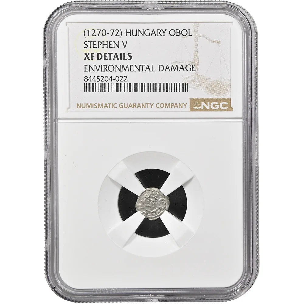 1270-1272 Hungary Obol Stephen V NGC XF Details