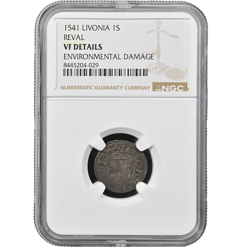 1541 Livonia Reval 1 Schilling NGC VF Details