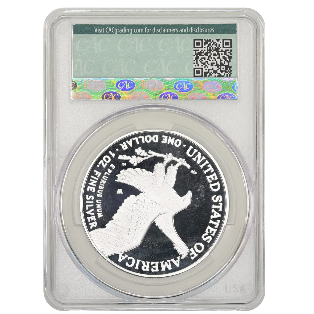 2023-W $1 American Silver Eagle Coin CAC PR70DCAM - Image 2
