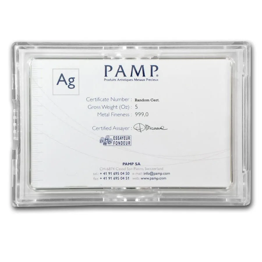 5 oz Silver Pamp Bar - In Assay - Image 2