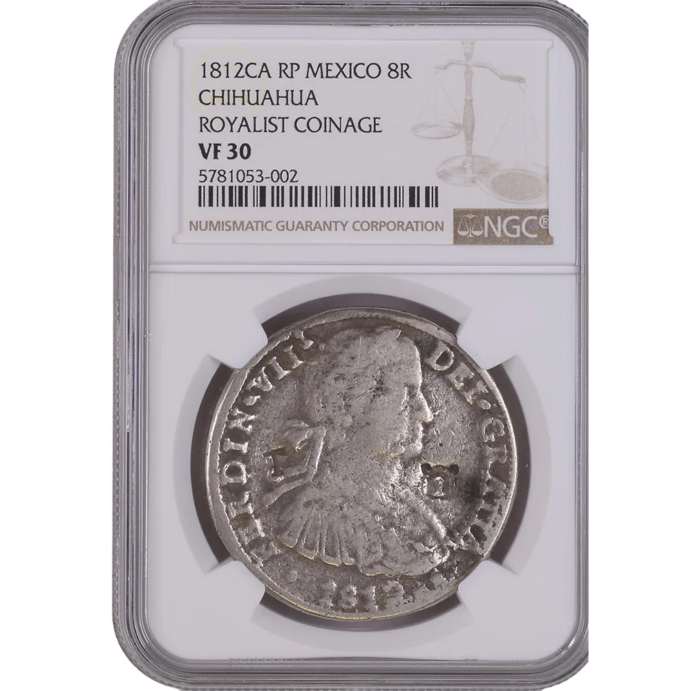 1812-CA RP Mexico 8 Reales Royalist Coinage NGC VF 30