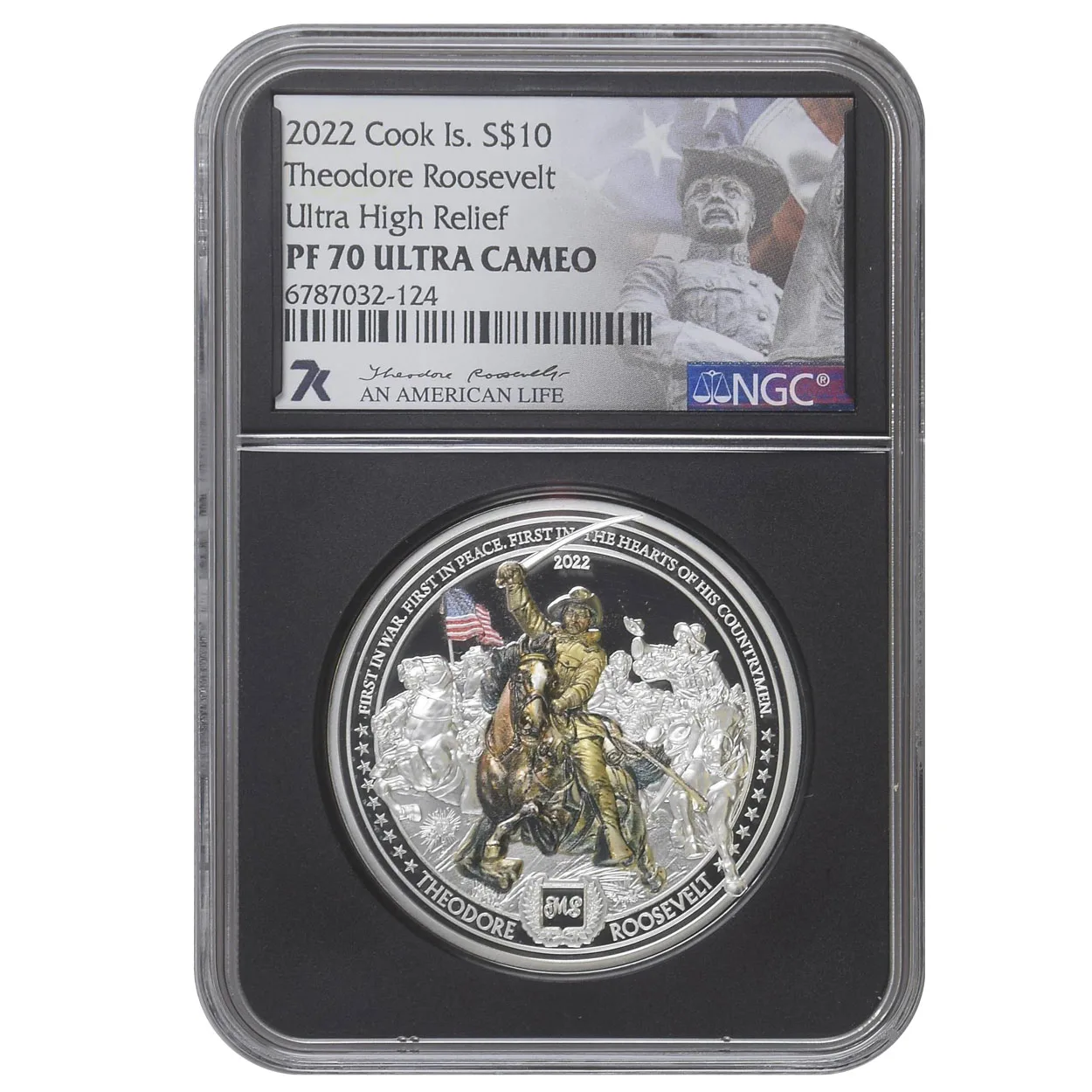 2022 Theodore Roosevelt 2 oz Silver S$10 NGC PF70 Ultra Cameo