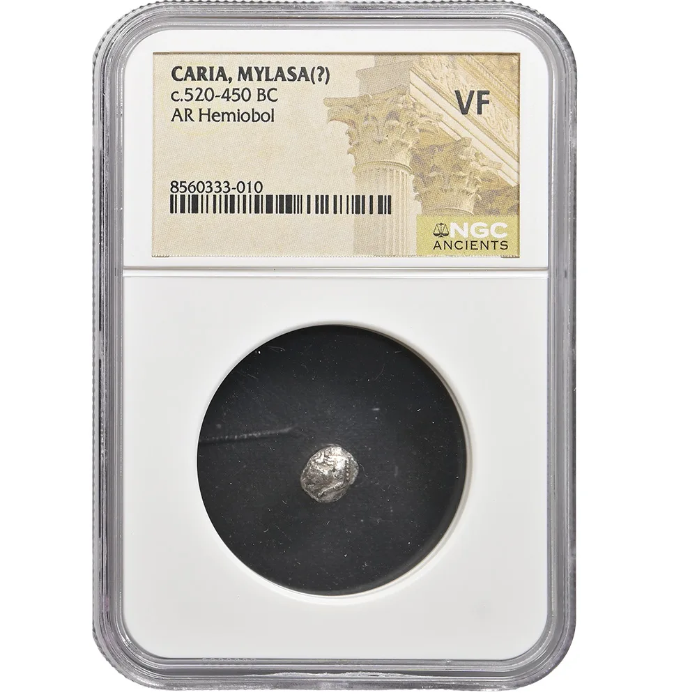 c.520-450 BC Caria, Mylasa AR Hemiobol NGC VF