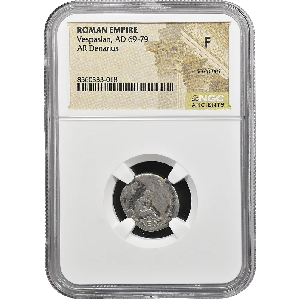 AD 69-79 Vespasian Roman Empire Judea AR Denarius NGC Fine