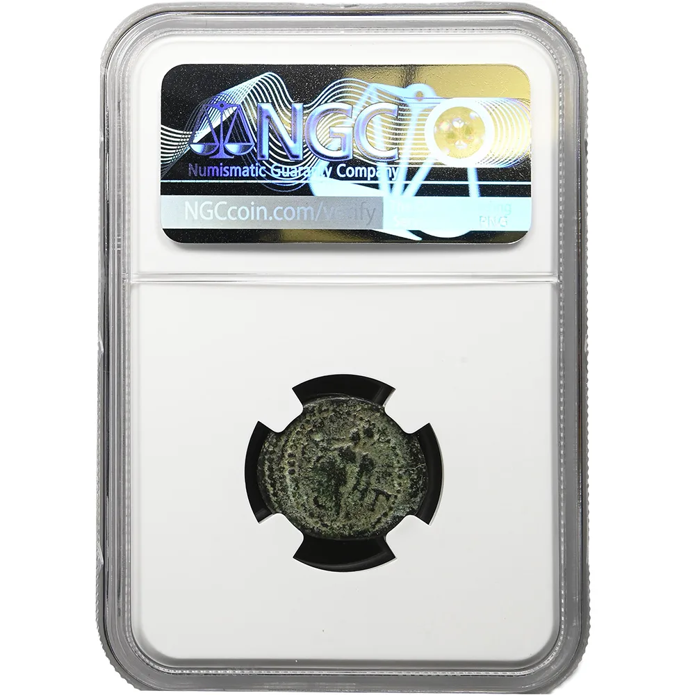 Roman Empire Nero AD 55 Pamphylia Side AE20 Athena NGC VG