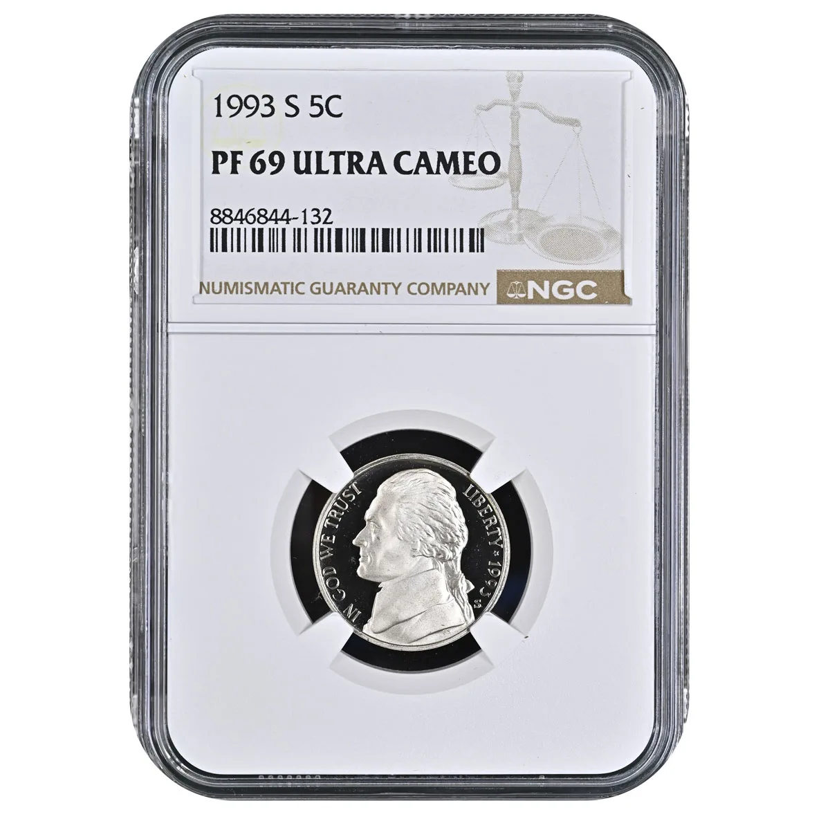 1993-S 5C Proof Jefferson Nickel NGC PF69