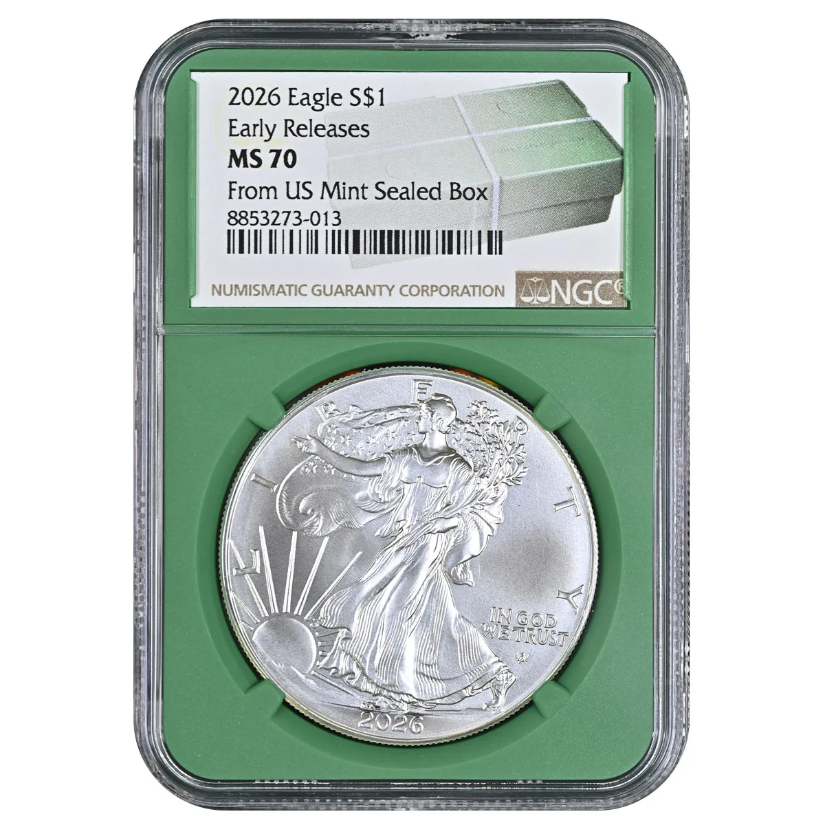 2026 $1 American Silver Eagle NGC MS70- From Sealed US Mint Box